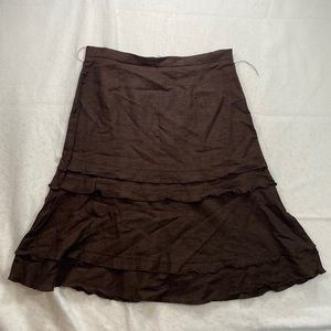 REQ Knee Length Midi Skirt Brown Women’s Size 6